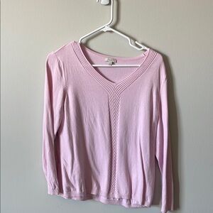 Light Pink V-Neck Sweater